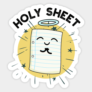 Holy Sheet Funny Paper Pun Sticker